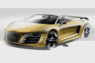 Illustration for article titled This is Audi's lighter R8 GT Spyder